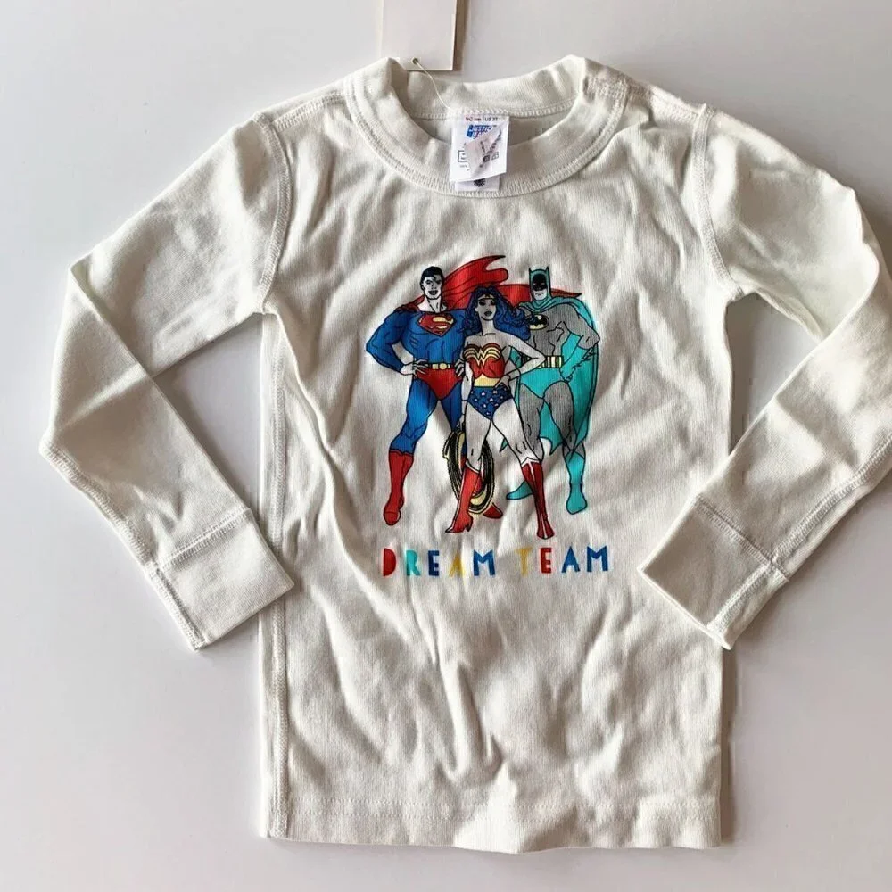NWT Hanna Andersson Justice League Kids Long John Pajama 3T 90 Cm 4T 5T
